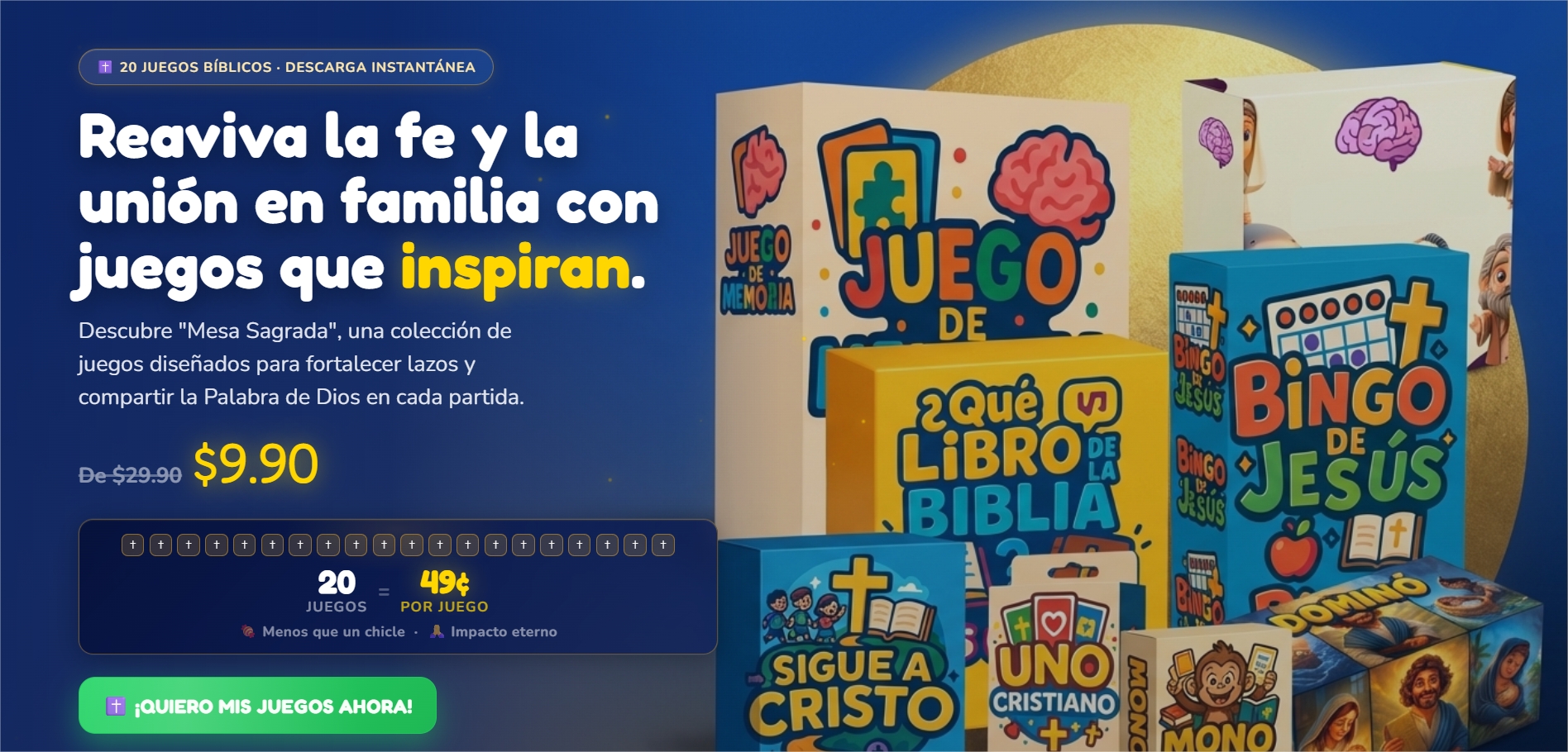 Mesa Sagrada — landing page de produto digital